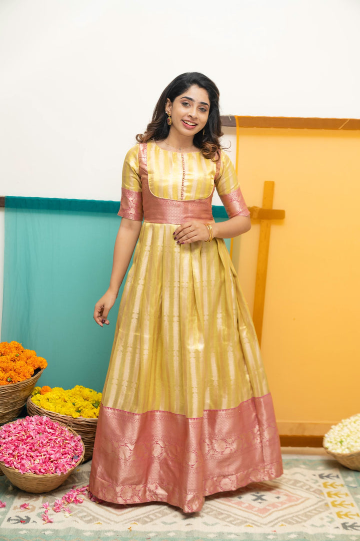 Aadhya Yellow & Pink | Made To Order