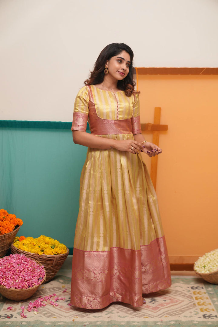 Aadhya Yellow & Pink | Made To Order