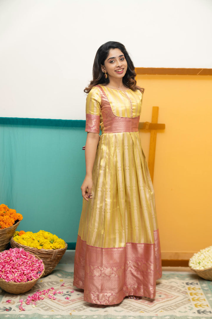 Aadhya Yellow & Pink | Made To Order
