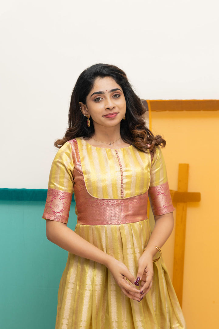 Aadhya Yellow & Pink | Made To Order