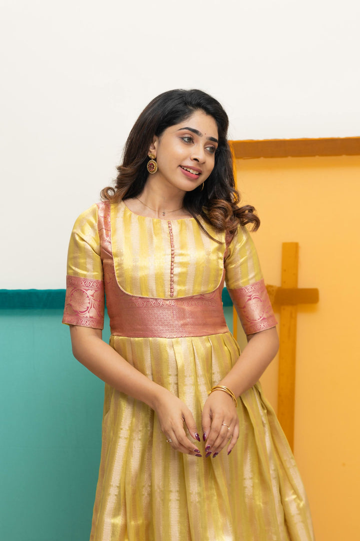 Aadhya Yellow & Pink | Made To Order