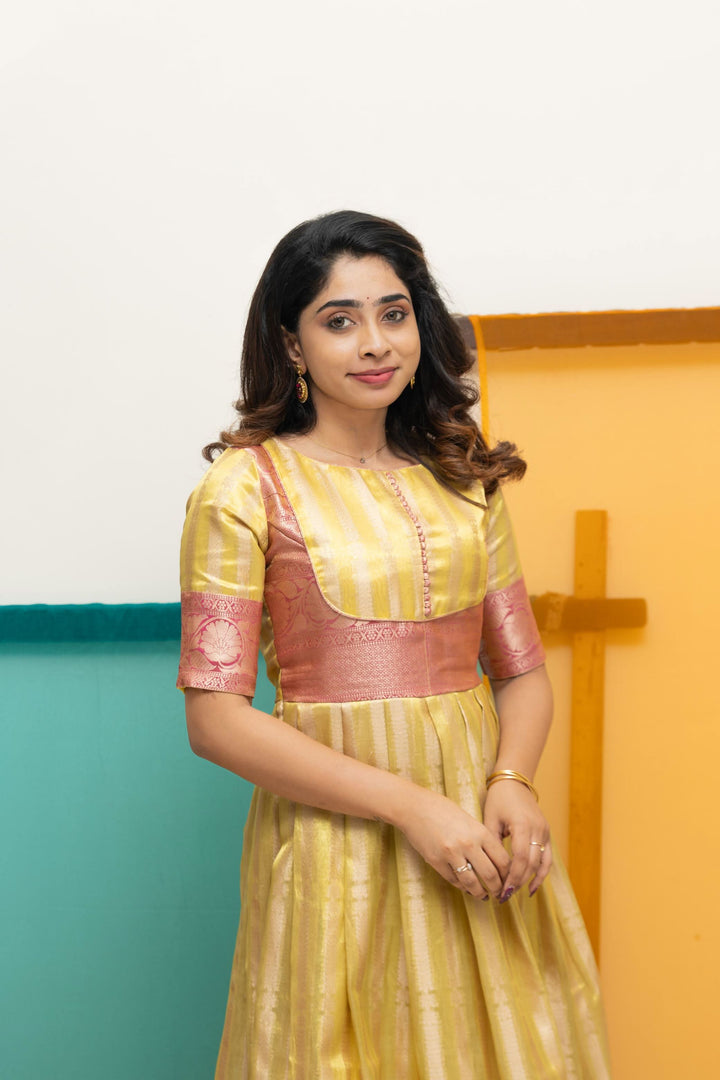 Aadhya Yellow & Pink | Made To Order