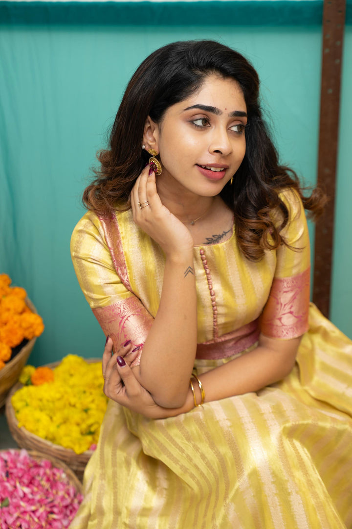 Aadhya Yellow & Pink | Made To Order