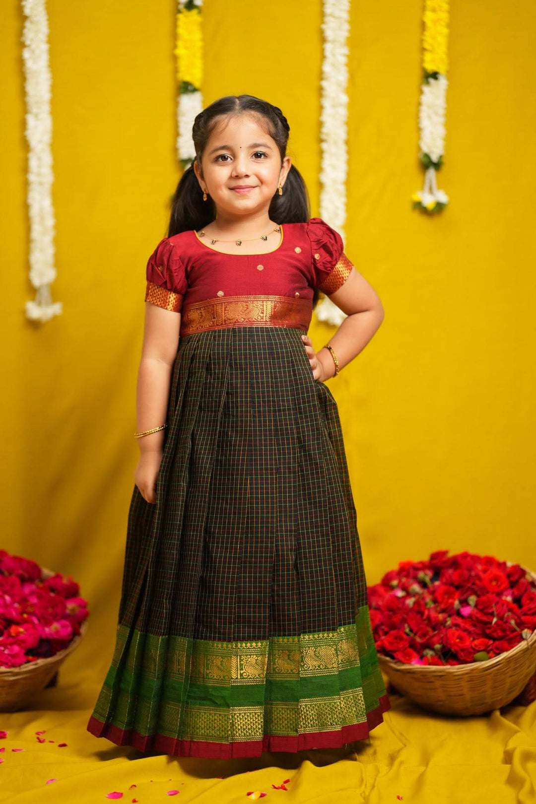Daksha Black Checks Frock Mini | SHOBITAM