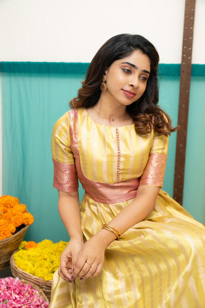 Aadhya Yellow & Pink | Made To Order