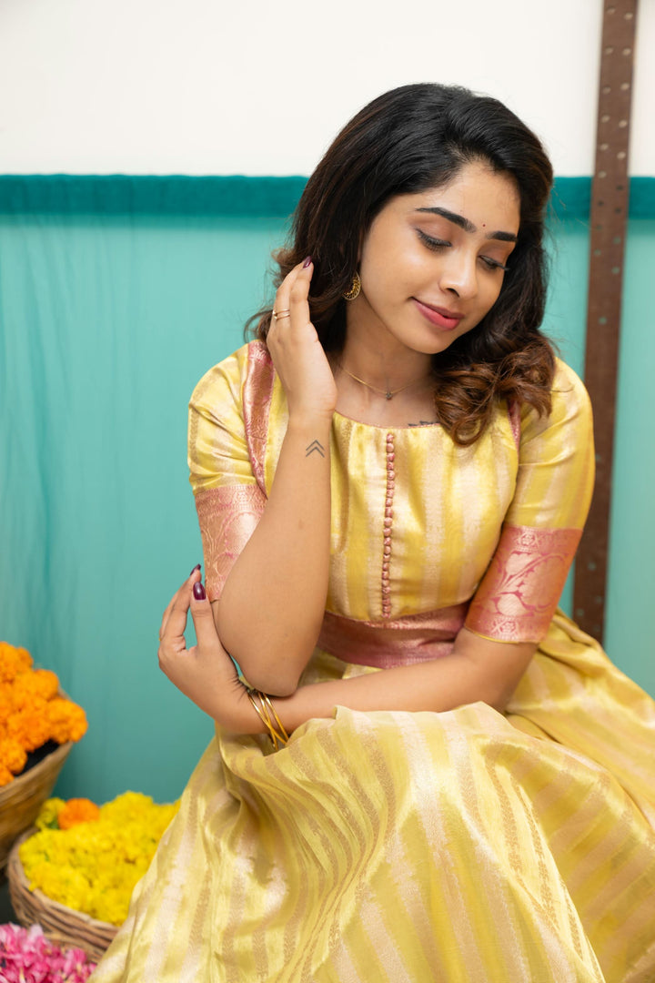 Aadhya Yellow & Pink | Made To Order