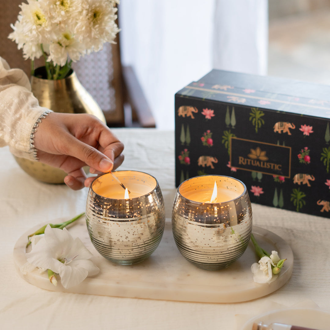 Scented Premium Soy Wax Candle - Set of 2