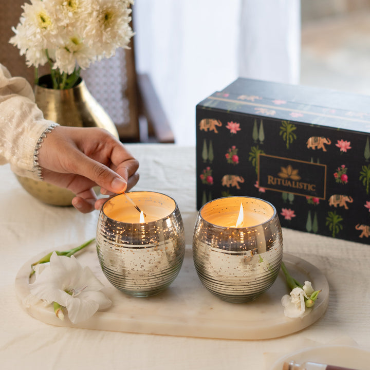 Scented Premium Soy Wax Candle - Set of 2