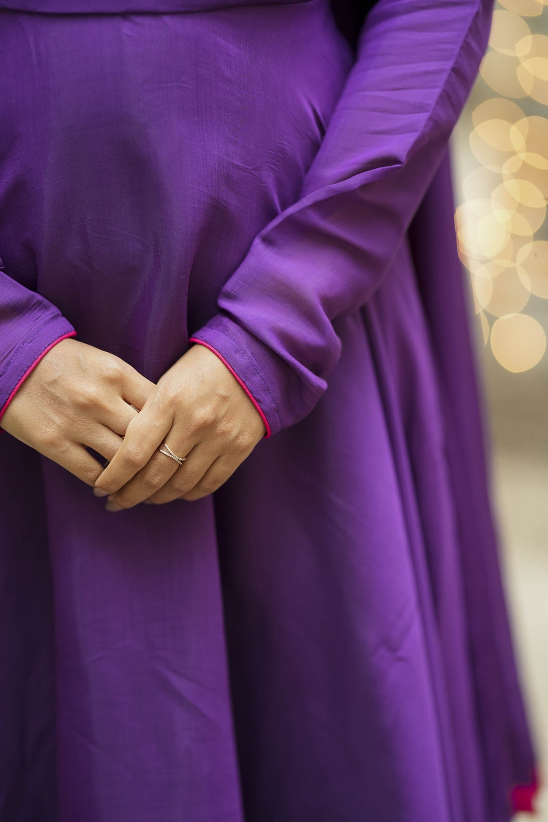 Raha Violet Anarkali Dress | Made To Order | SHOBITAM