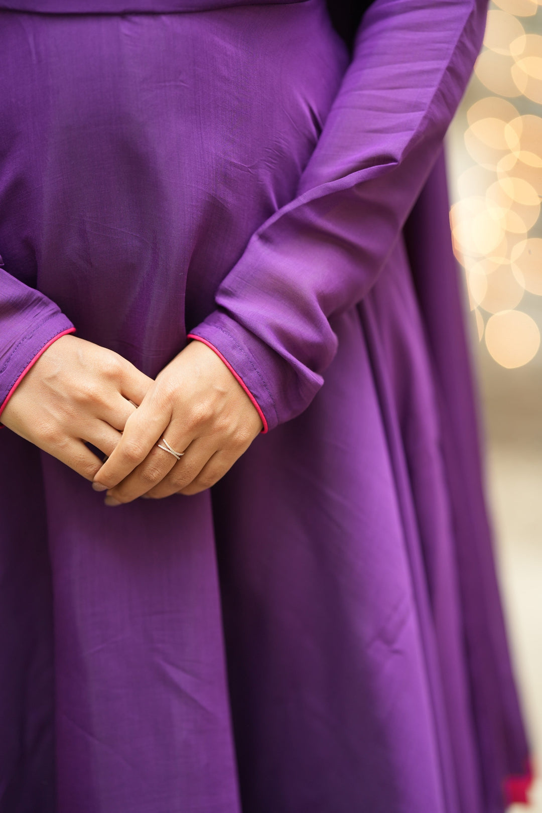 Raha Violet Anarkali Dress  | Made To Order