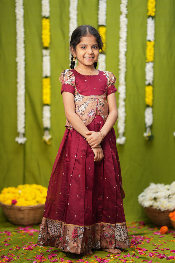 Darshini Red Peplum Top & Skirt Mini | SHOBITAM