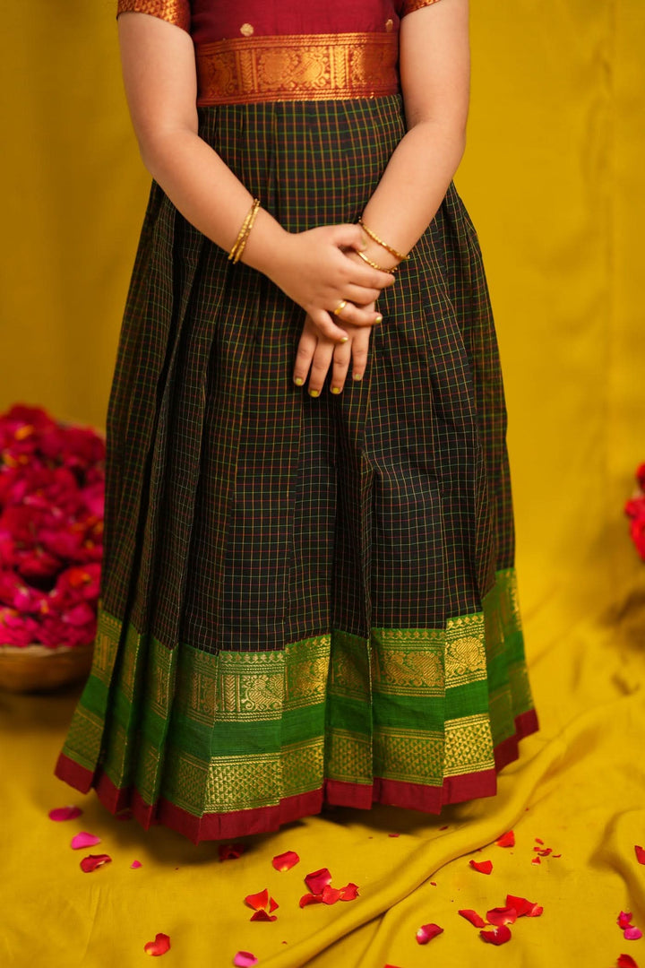 Daksha Black Checks Frock Mini | SHOBITAM
