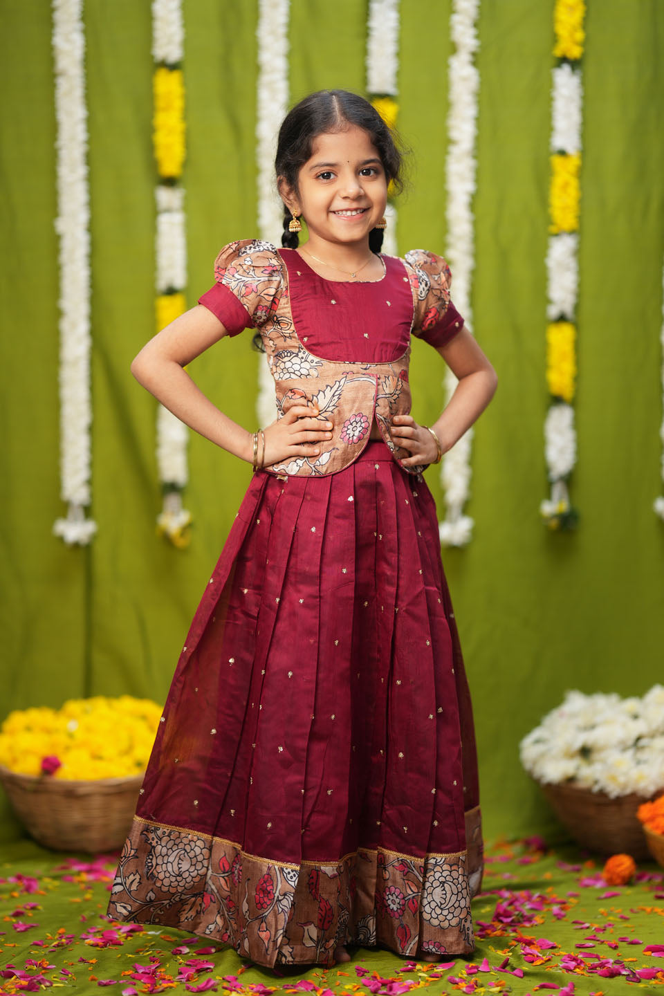 Darshini Red Peplum Top & Skirt Mini | SHOBITAM
