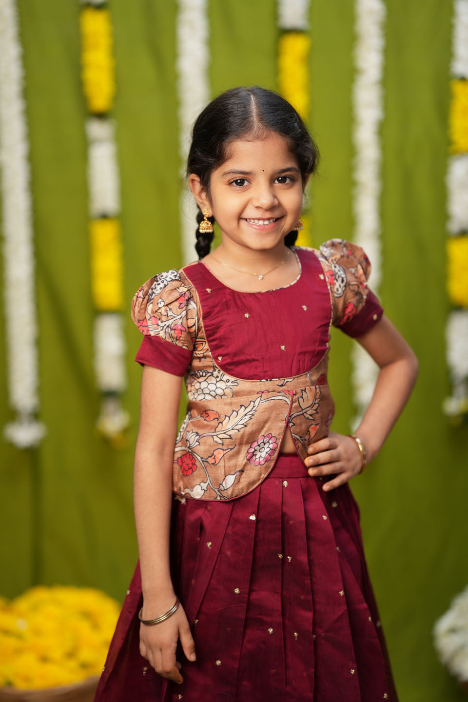 Darshini Red Peplum Top & Skirt Mini | SHOBITAM