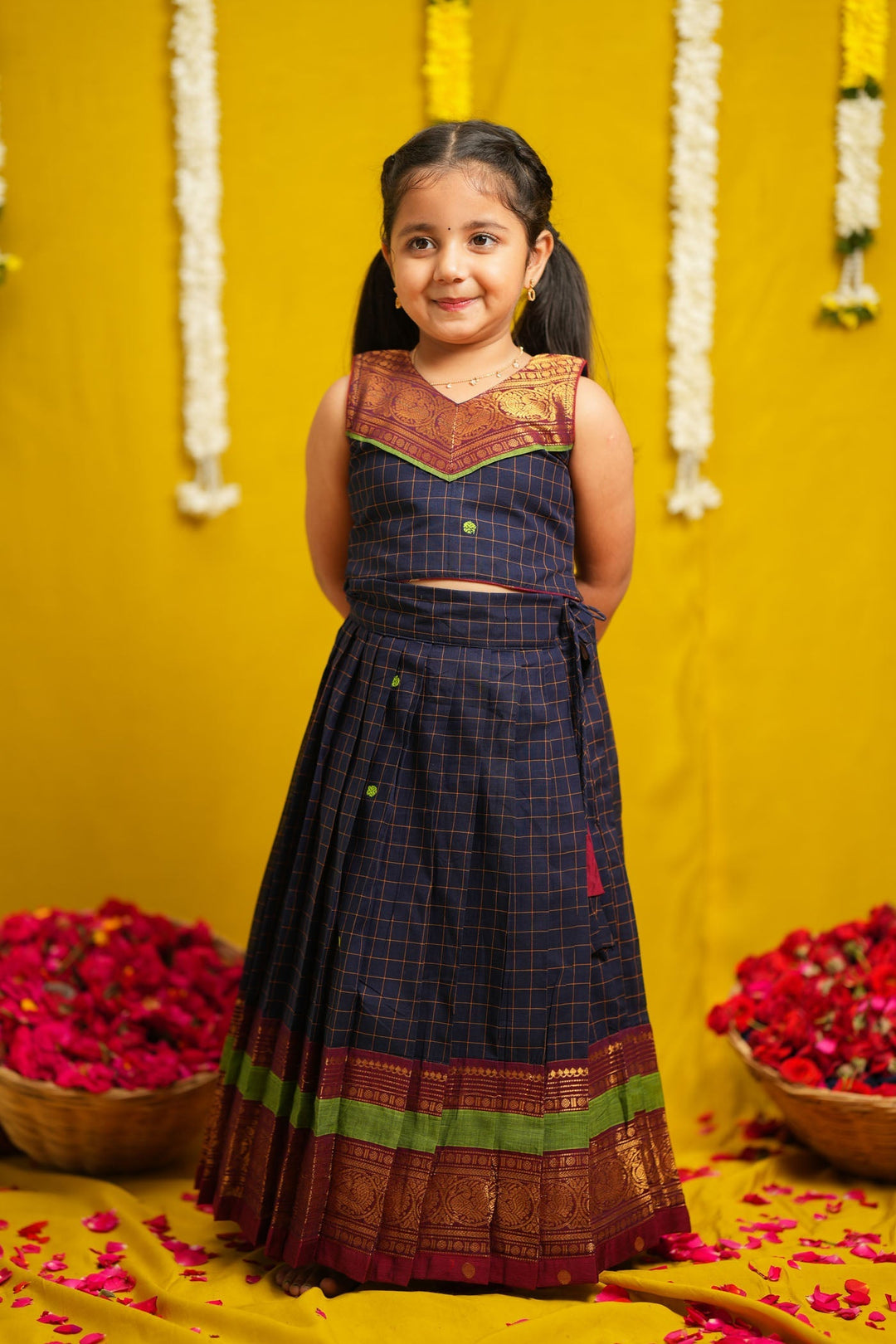 Sana Navy Blue Lehenga Mini | SHOBITAM
