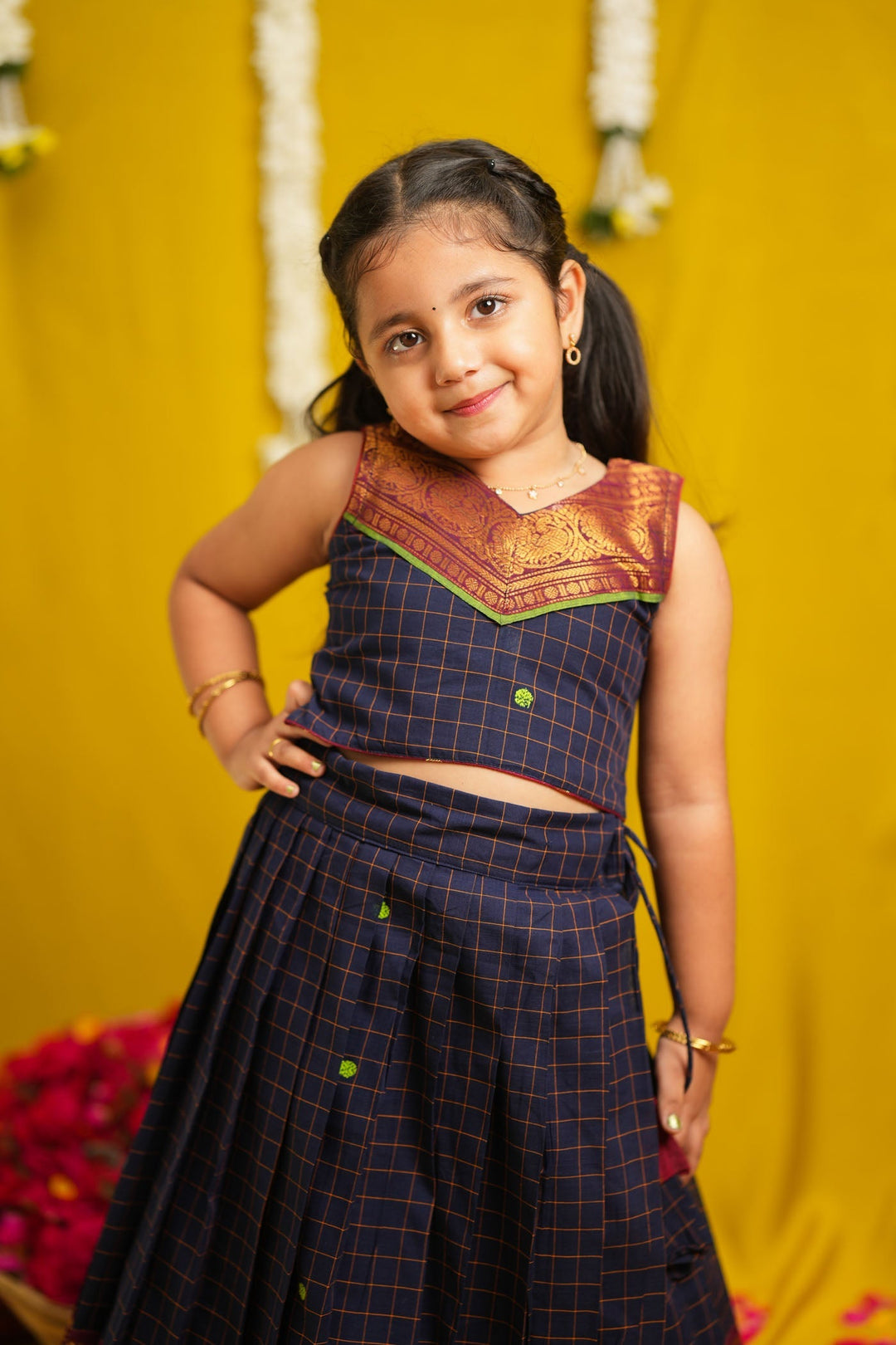 Sana Navy Blue Lehenga Mini | SHOBITAM