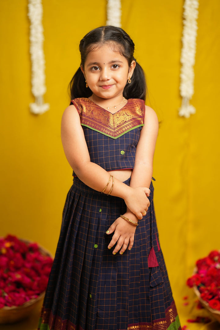 Sana Navy Blue Lehenga Mini | SHOBITAM
