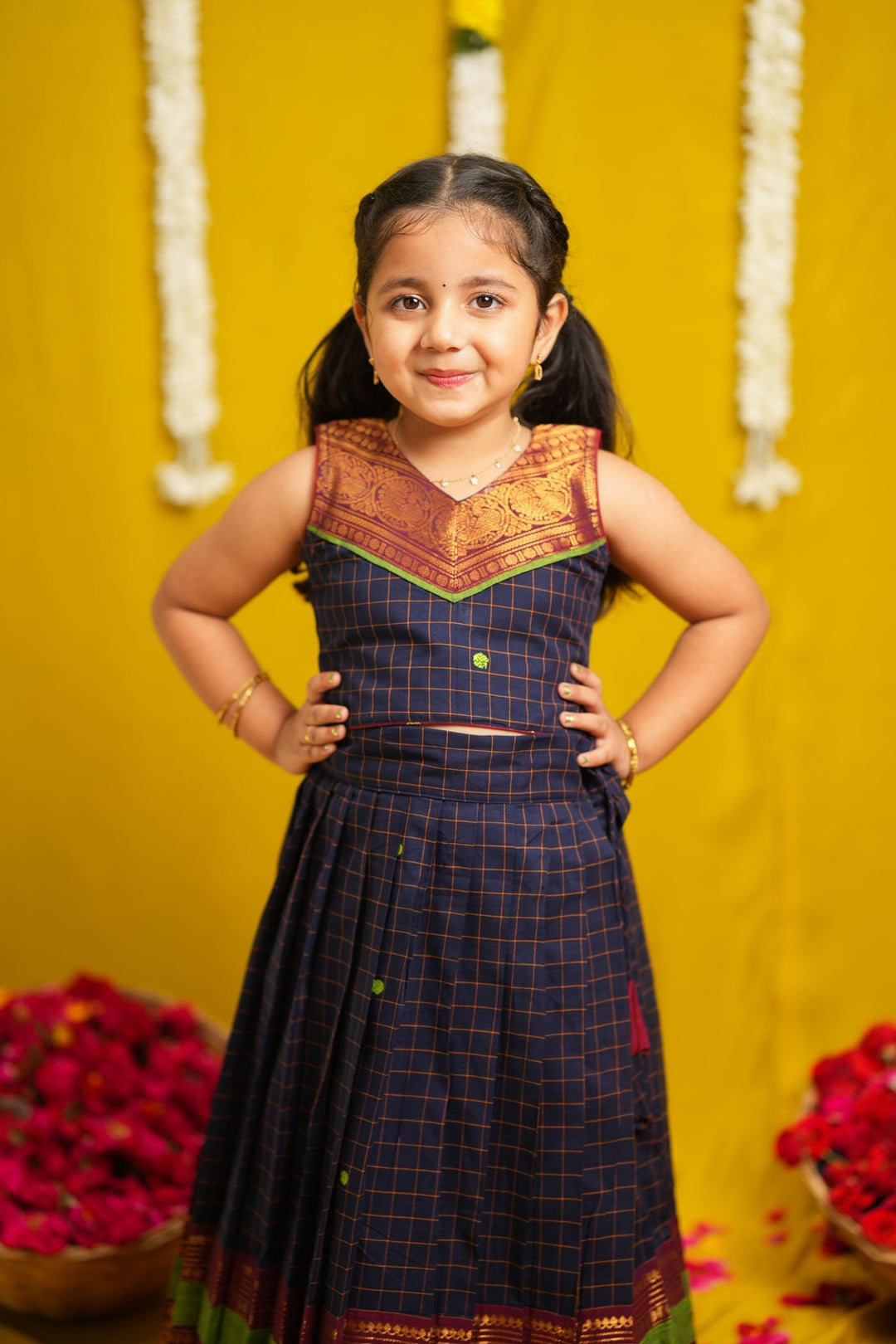 Sana Navy Blue Lehenga Mini | SHOBITAM