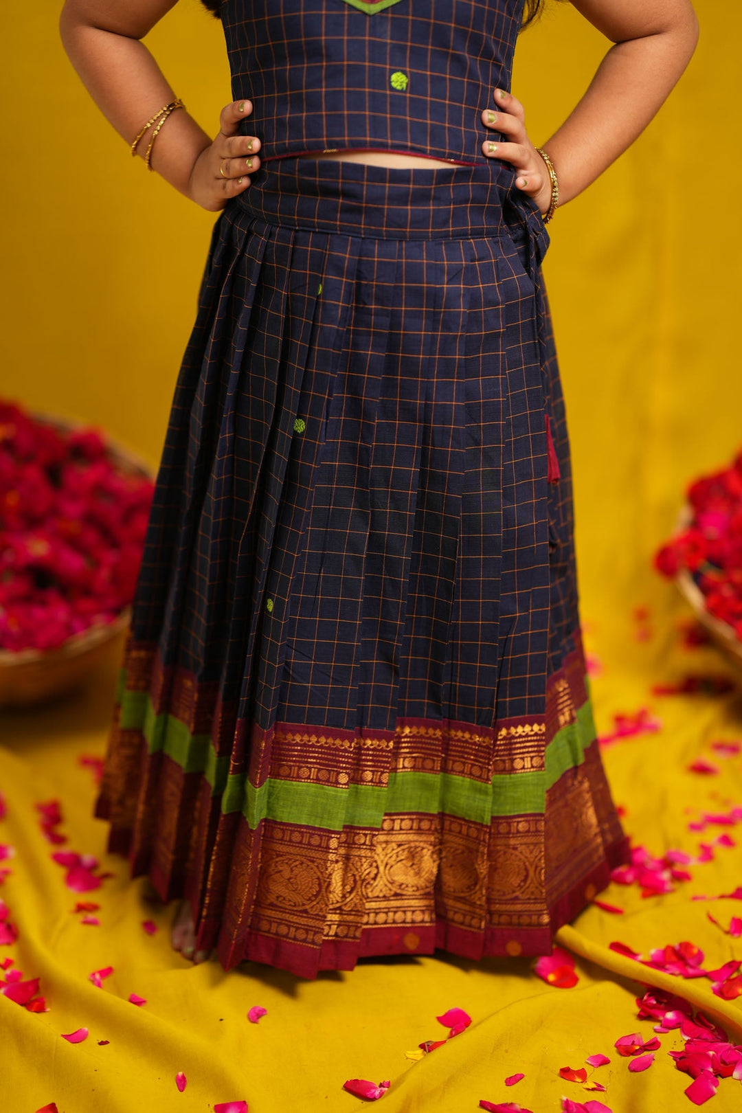 Sana Navy Blue Lehenga Mini | SHOBITAM