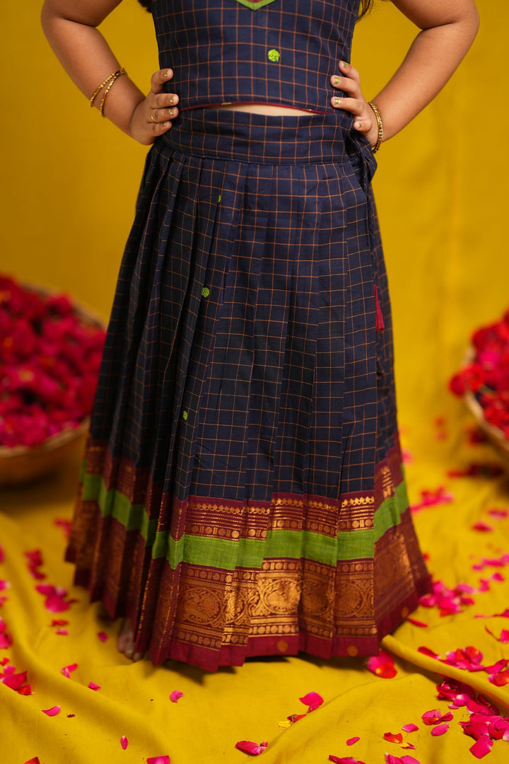 Sana Navy Blue Lehenga Mini | SHOBITAM