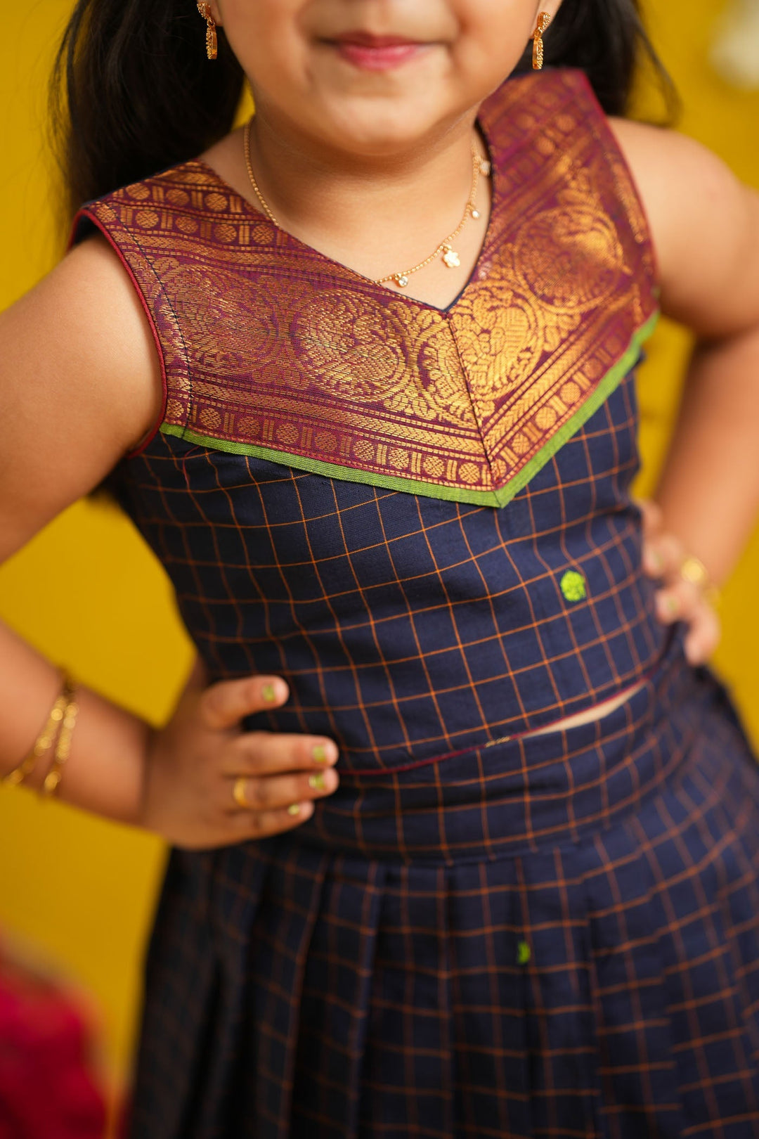 Sana Navy Blue Lehenga Mini | SHOBITAM
