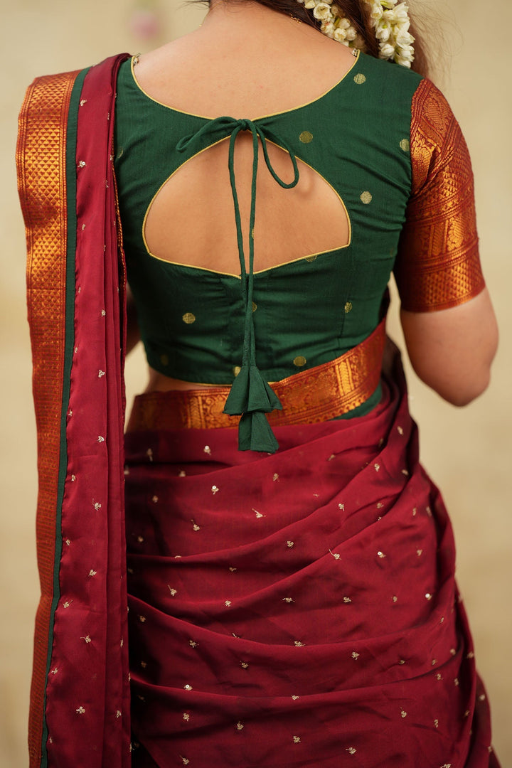Daksha Black Checks Halfsaree ( Setof 3 ) | SHOBITAM