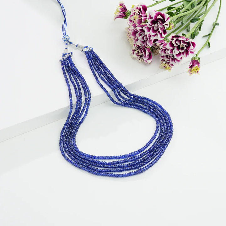 5 Strand Natural Blue Sapphire Mala