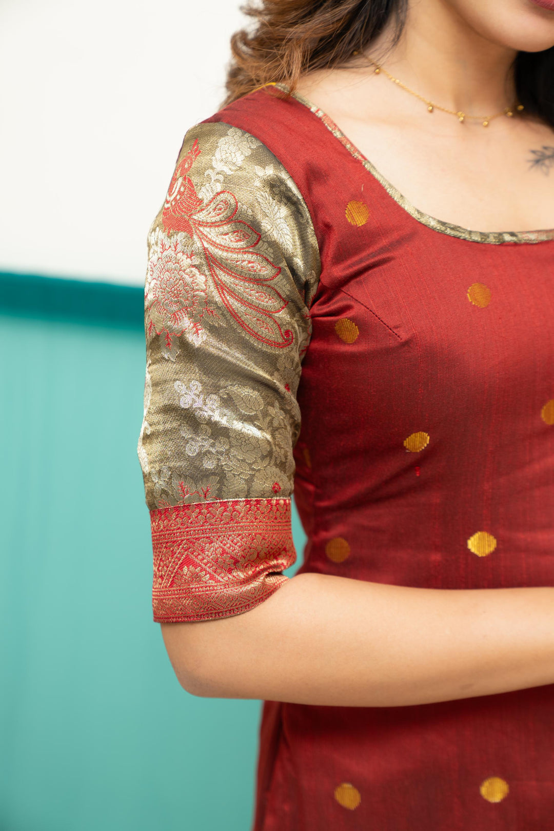 Nikitha Maroon Kurti Set| Shobitam Custom Gowns | Made To Order