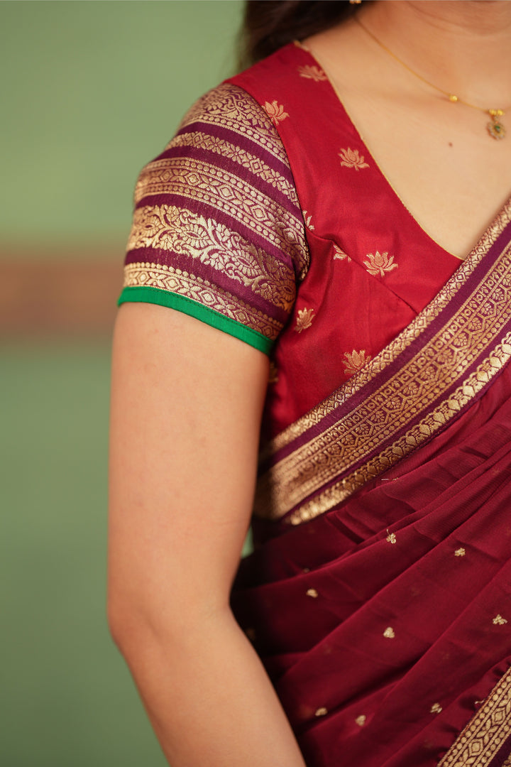 Saanvi Red Halfsaree (Set of 3) | SHOBITAM