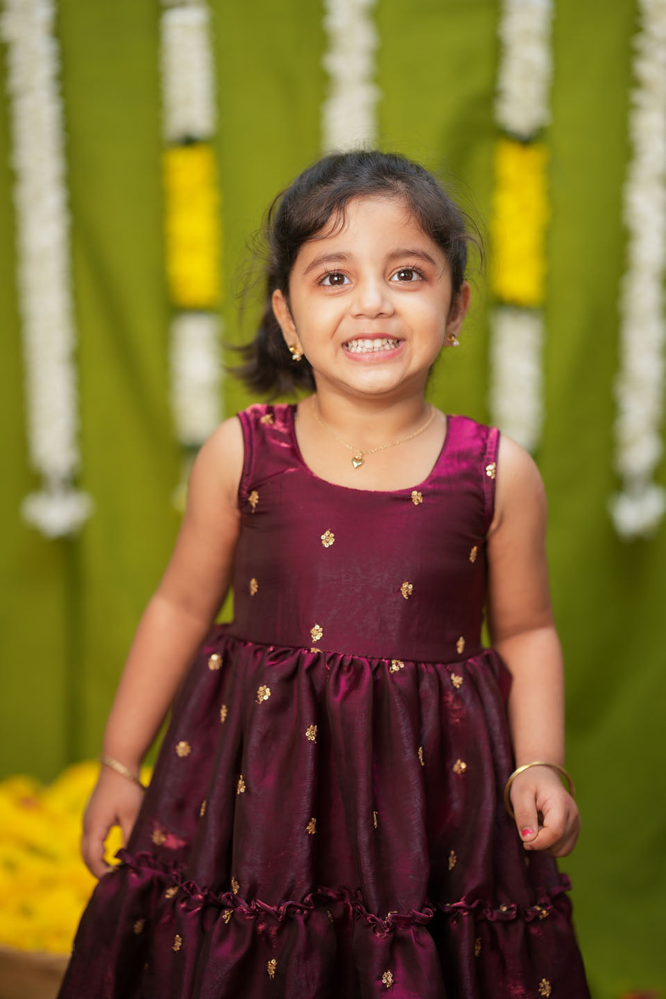 Gayathri Red Frock Mini | Made to Order | SHOBITAM