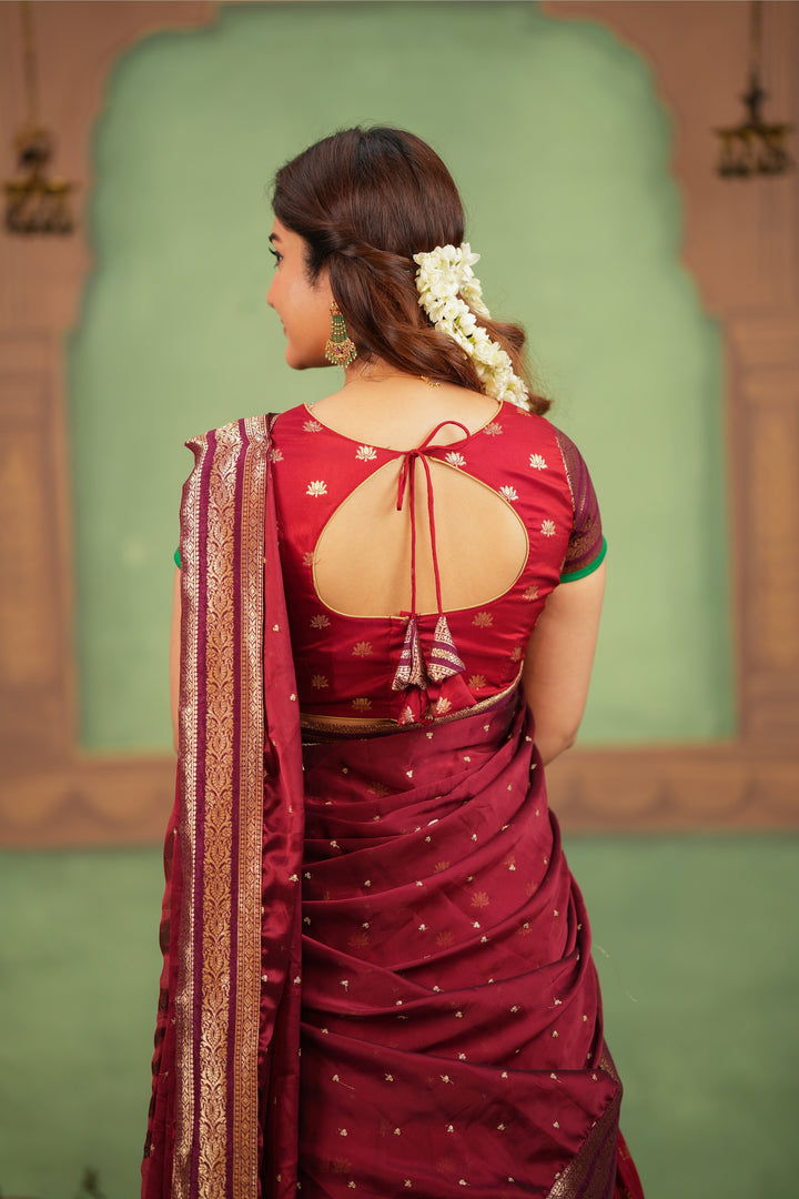 Saanvi Red Halfsaree (Set of 3) | SHOBITAM