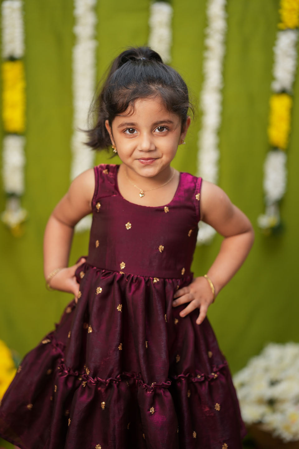 Gayathri Red Frock Mini | Made to Order | SHOBITAM