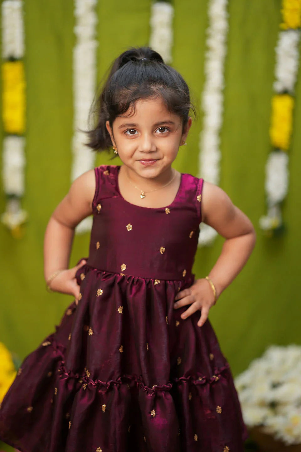 Gayathri Red Frock Mini | Made To Order