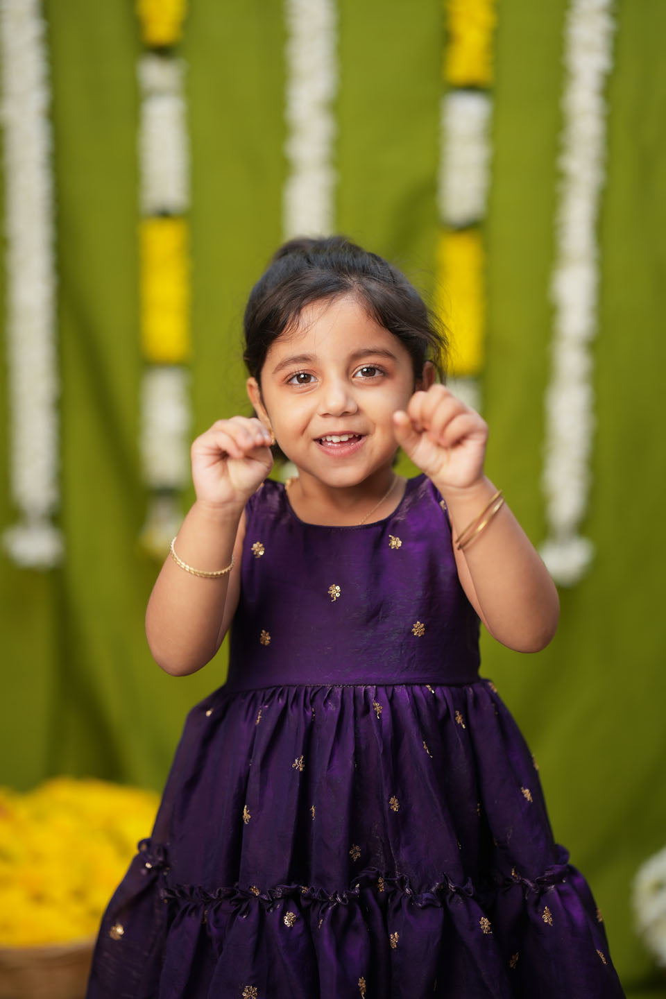 Gayathri Purple Frock Mini | Made to Order | SHOBITAM