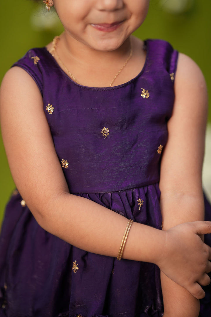 Gayathri Purple Frock Mini | Made to Order | SHOBITAM