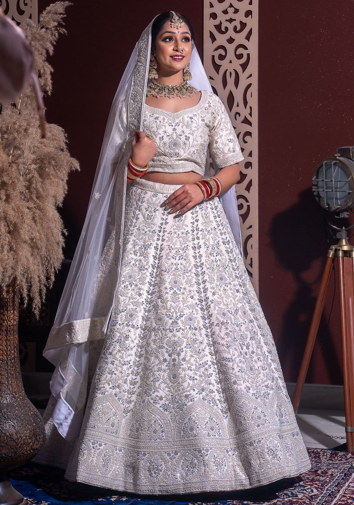 Moonlight Lehenga with hand embroidery, Customizable, Made to Order