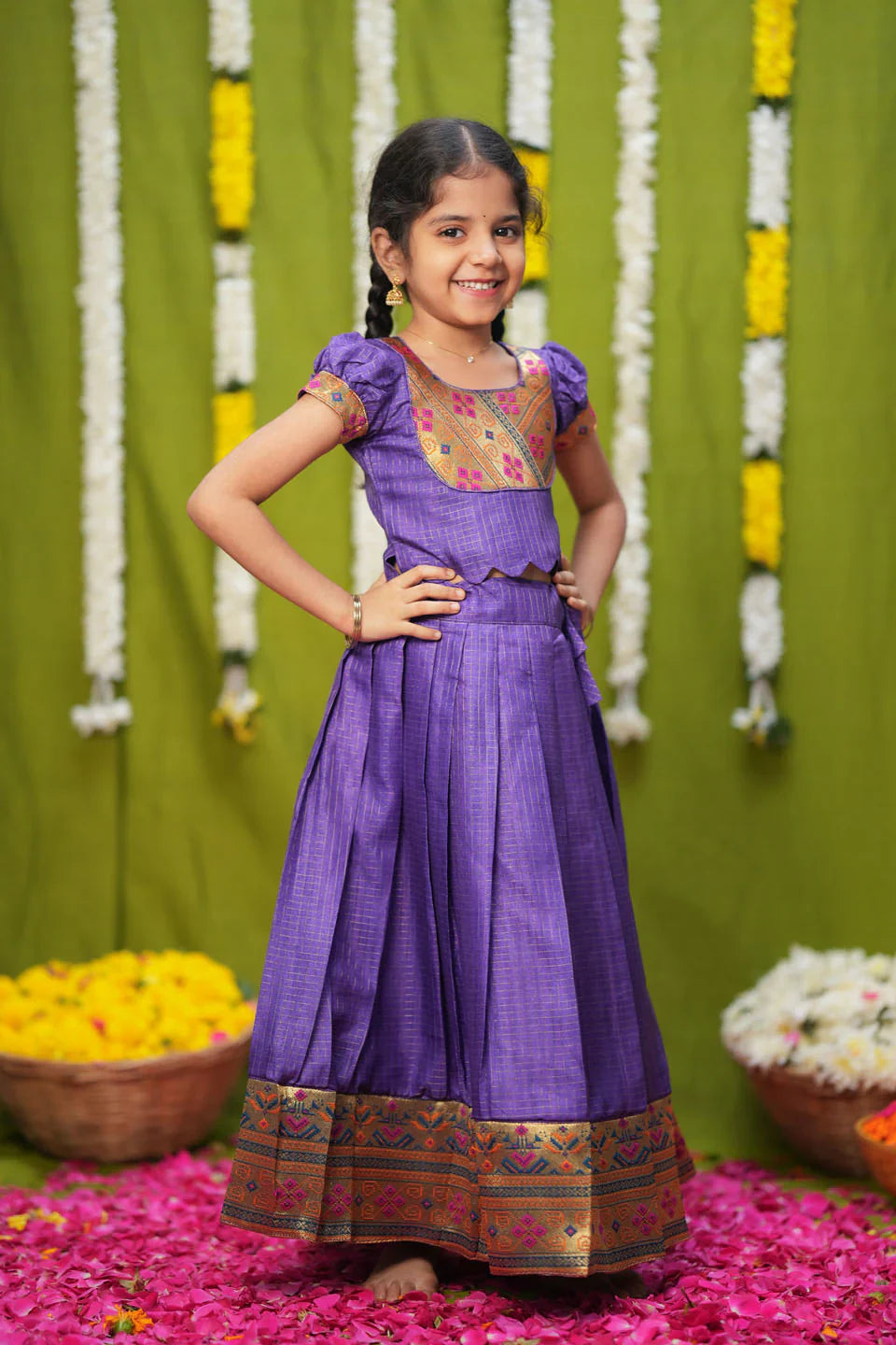 Hamsini Violet lehenga mini | Made To Order