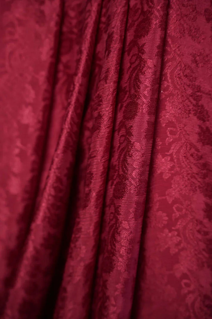 Maroon Viscose Soft Chinon Weaving Pattern Ready To Wear Saree