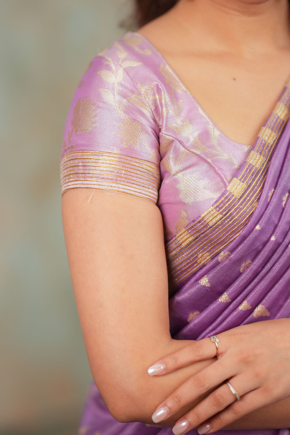 Manju Lavender Halfsaree (Set of 3) | SHOBITAM