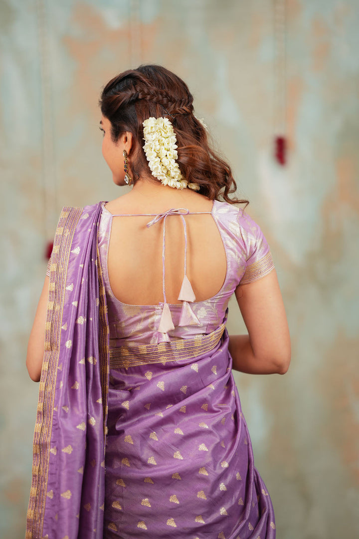 Manju Lavender Halfsaree (Set of 3) | SHOBITAM