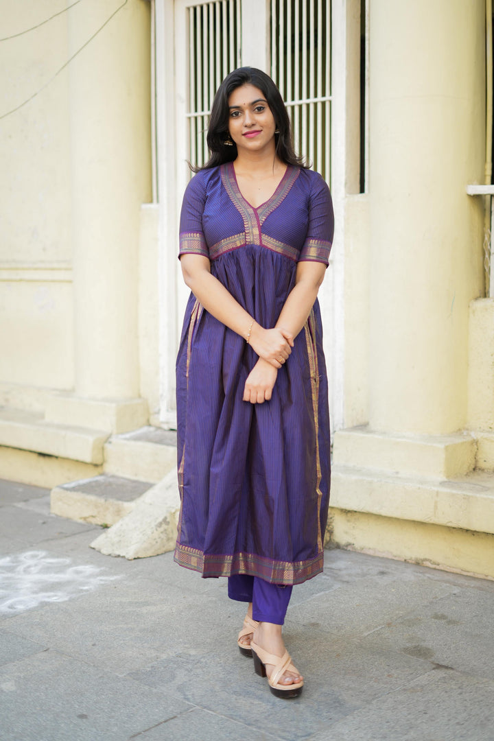 Mayili Violet Kurti Set | Made To Order