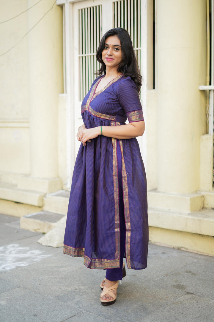 Mayili Violet Kurti Set | Made To Order