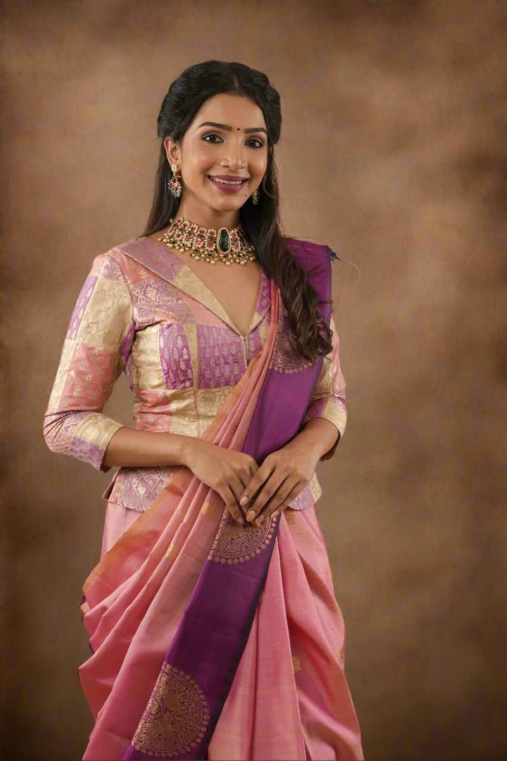 Jacket Style Pastel Multicolor Blouse/Crop Top For saree, Customizable, Made to Order