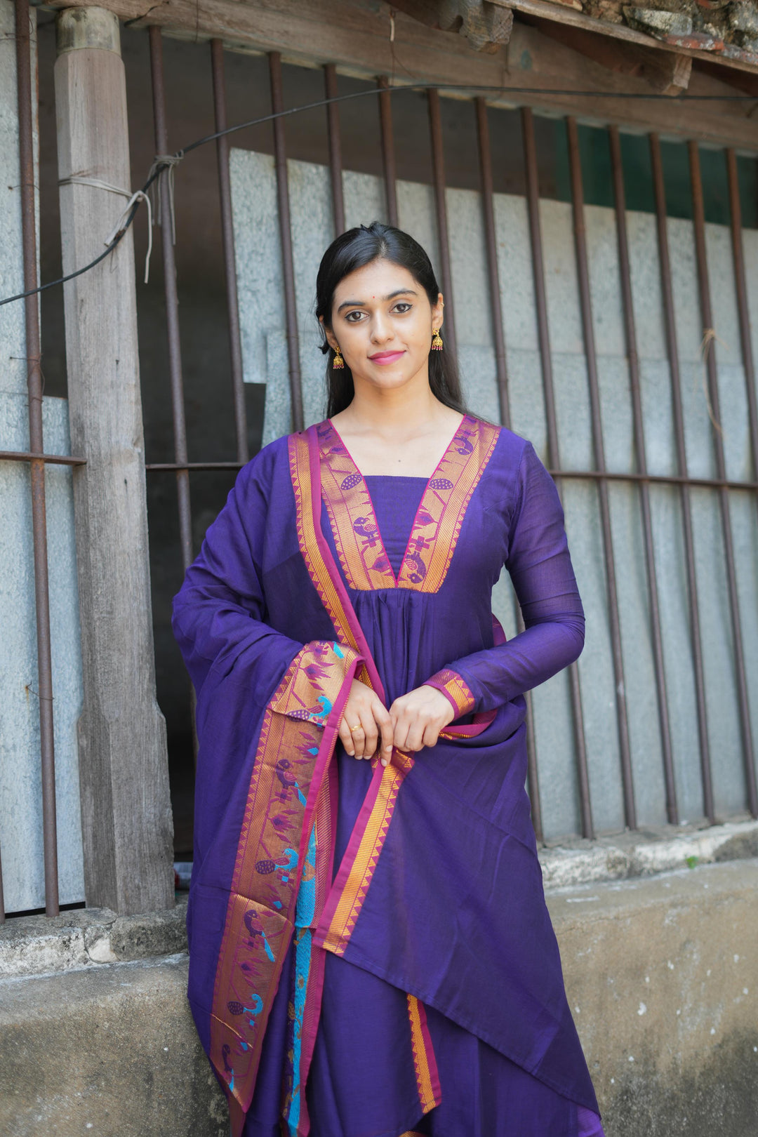Brindha purple kurta set | Made To Order