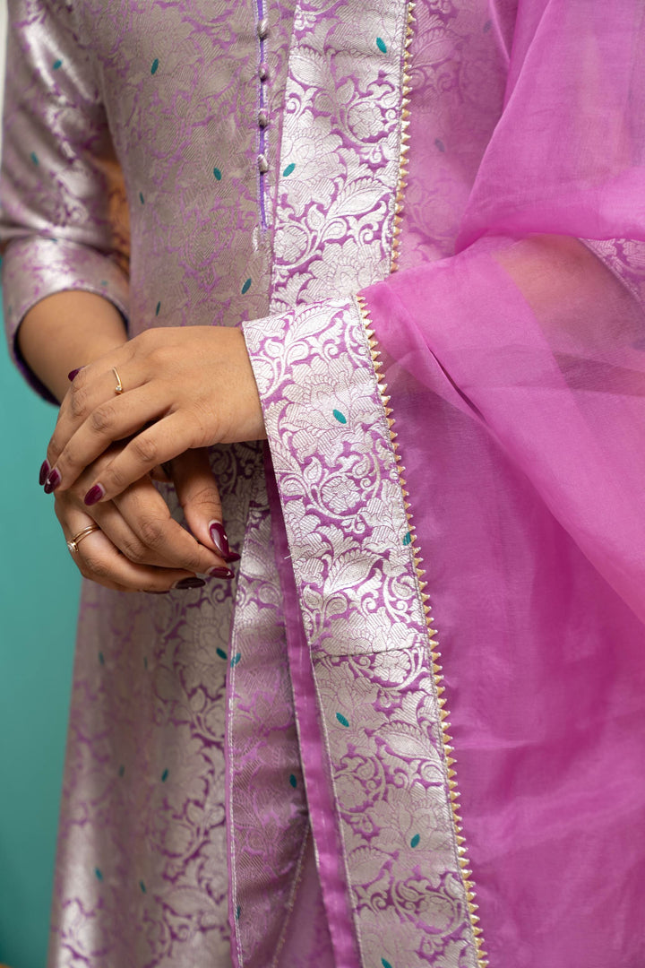 Harini Lavender Kurti Set | Made To Order