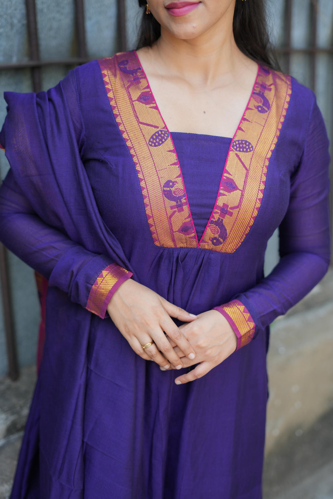 Brindha purple kurta set | Made To Order