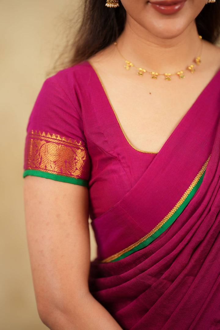 Riddhi Magenta Halfsaree (Set of 3) | SHOBITAM