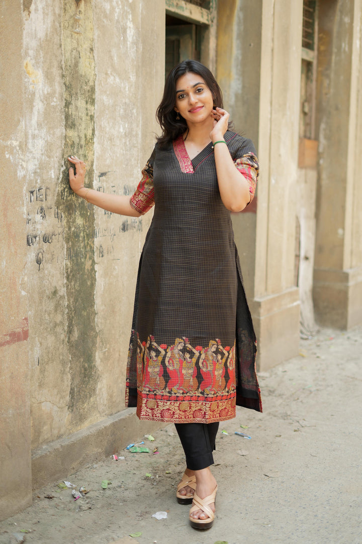 Ganga Black Kurta Set | Made To Order