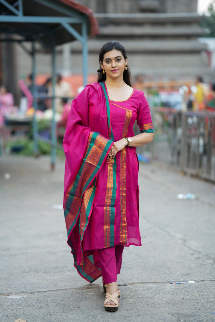 Jayanti Pink Kurti Set | Made To Order