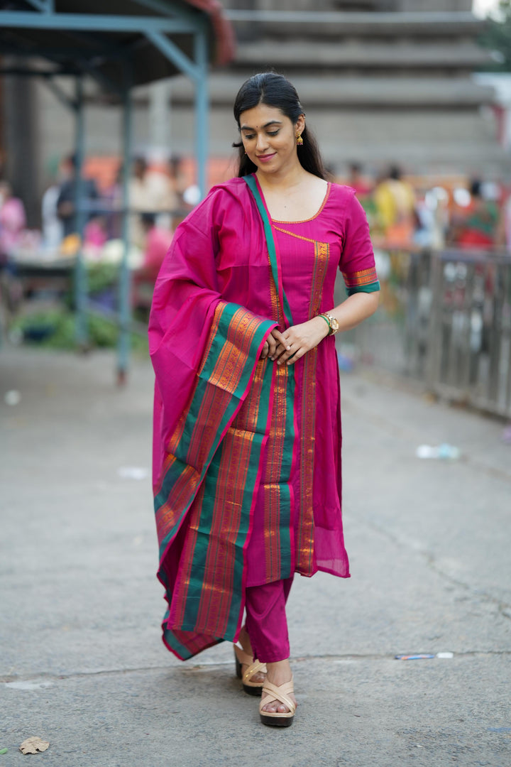Jayanti Pink Kurti Set | Made To Order
